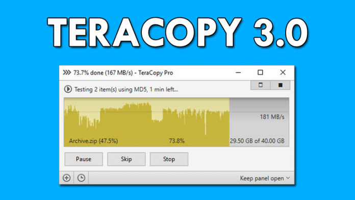 TeraCopy 3.0 - Phần Mềm Tăng Tốc Sao Chép Dữ Liệu